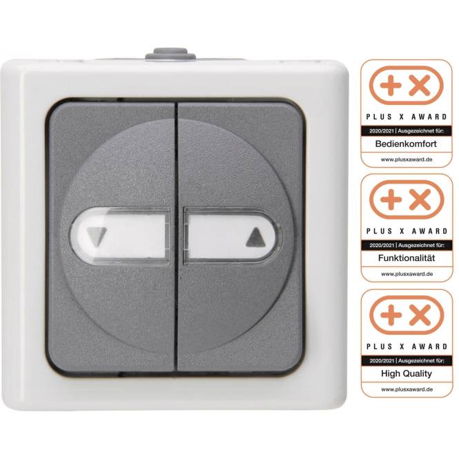 KOPP APWG Blue Electic 560956012 Jalousie-Taster lichtgrau Install.Baumaterial Schaltermat/Geb.Steu