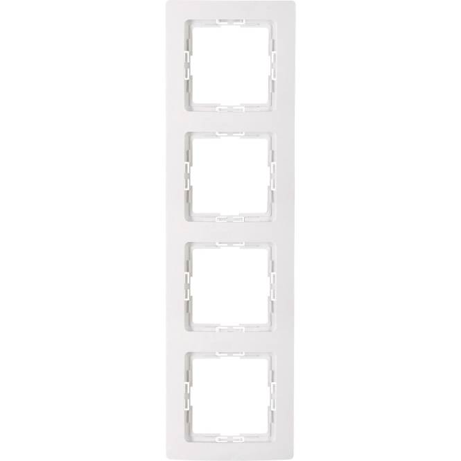 KOPP HK05 Rahmen 3087.0200.0 4fach arktis-weiss Install.Baumaterial Schaltermat/Geb.Steu Schalter