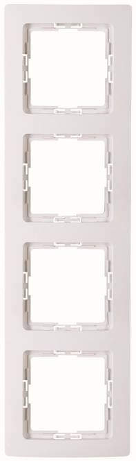 KOPP HK05 Rahmen 3087.0200.0 4fach arktis-weiss Install.Baumaterial Schaltermat/Geb.Steu Schalter
