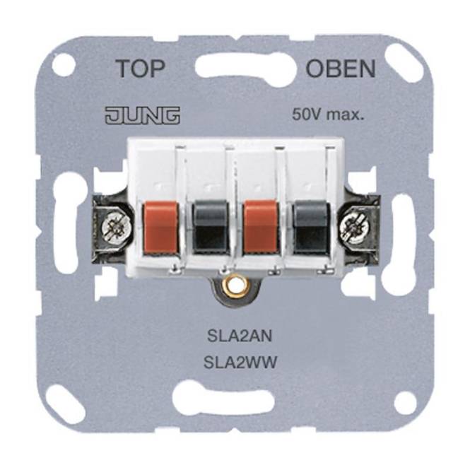 JG Stereo-Lautspr.-Anschluss SLA2WW Install.Baumaterial Schaltermat/Geb.Steu Schalter Steckdosenm