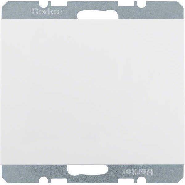 BER K1 Blindabdeckung ohne 10457009 Sockel polarweiss glänzend Install.Baumaterial Schalter