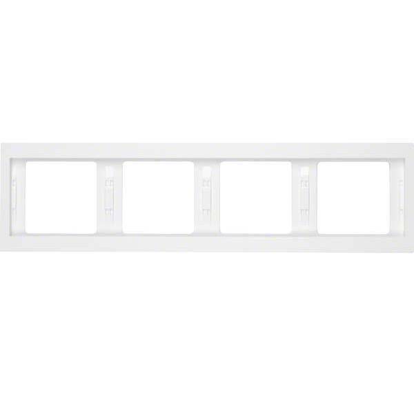 BER K1 Rahmen 13837009 4fach polarweiss waagerecht Install.Baumaterial Schaltermat/Geb.Steu Schalter