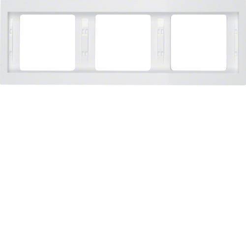 BER K1 Rahmen 13737009 3fach polarweiss waagerecht Install.Baumaterial Schaltermat/Geb.Steu Schalter