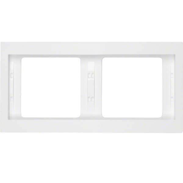 BER K1 Rahmen 13637009 2fach polarweiss waagerecht Install.Baumaterial Schaltermat/Geb.Steu Schalter
