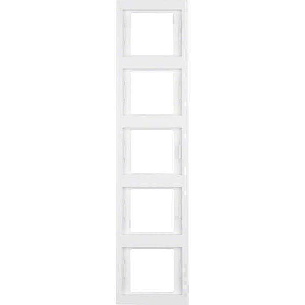 BER K1 Rahmen 13537009 5fach polarweiss senkrecht Install.Baumaterial Schaltermat/Geb.Steu Schalter