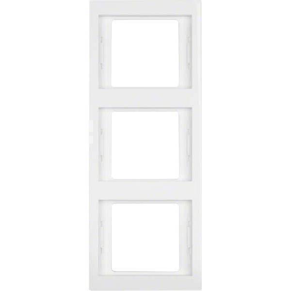 BER K1 Rahmen 13337009 3fach polarweiss senkrecht Install.Baumaterial Schaltermat/Geb.Steu Schalter