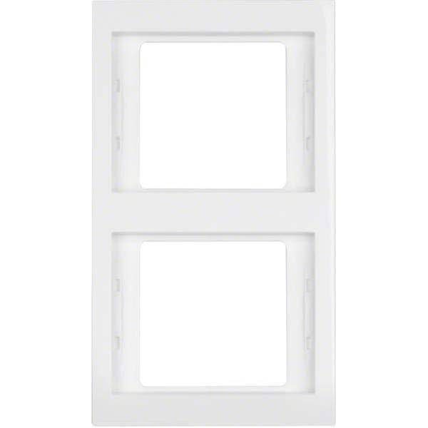 BER K1 Rahmen 13237009 2fach polarweiss senkrecht Install.Baumaterial Schaltermat/Geb.Steu Schalter