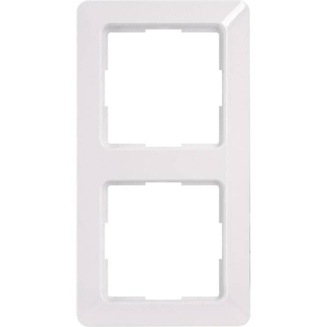 KOPP HK02 Rahmen 3057.1300.5 2fach arktis-weiss Install.Baumaterial Schaltermat/Geb.Steu Schalter
