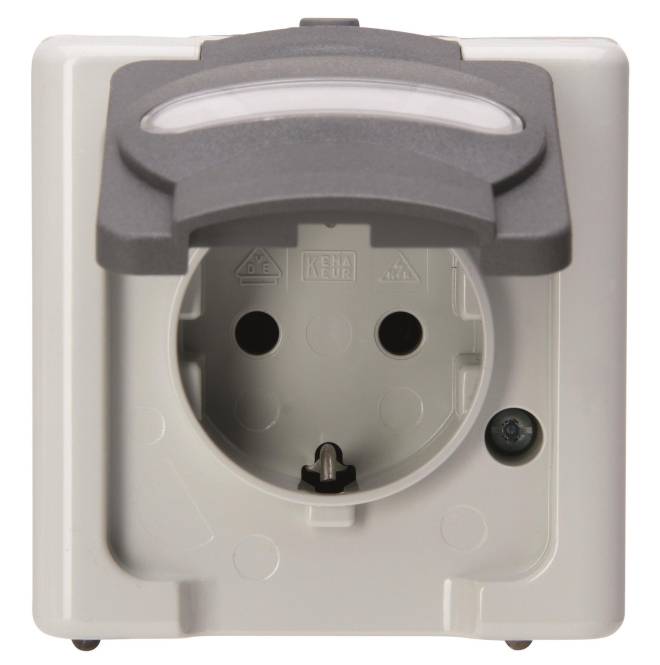 KOPP APWG Blue Electric 1033.5600.6 Schuko 1fach grau Install.Baumaterial Schaltermat/Geb.Steu