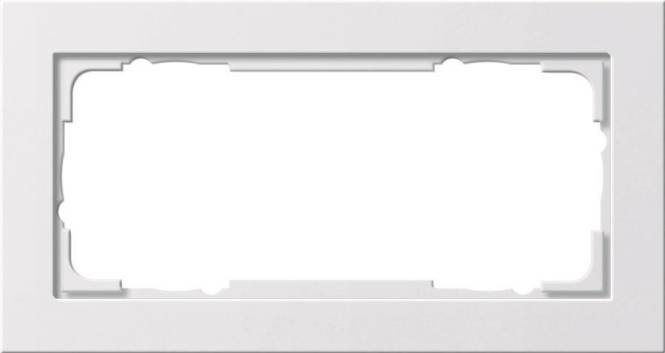 GIRA 100222 Abdeckrahmen 2f o.Mittelsteg E2 Reinweiß seidenmatt Install.Baumaterial Schalter