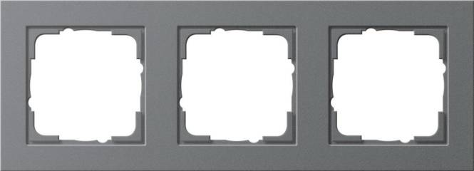 GIRA 021323 Abdeckrahmen 3fach E2 Anthrazit Install.Baumaterial Schaltermat/Geb.Steu Schalter