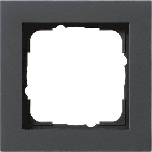 GIRA 021109 Abdeckrahmen 1fach E2 Schwarz matt Install.Baumaterial Schaltermat/Geb.Steu Schalter