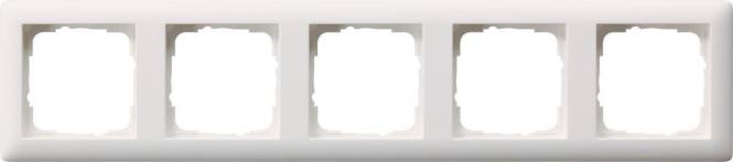 GIRA 021504 Abdeckrahmen 5fach Standard 55 Reinweiß seidenmatt Install.Baumaterial Schalter