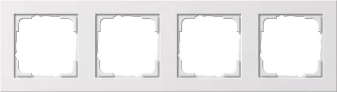GIRA 021429 Abdeckrahmen 4fach E2 Reinweiß glänzend Install.Baumaterial Schaltermat/Geb.Steu