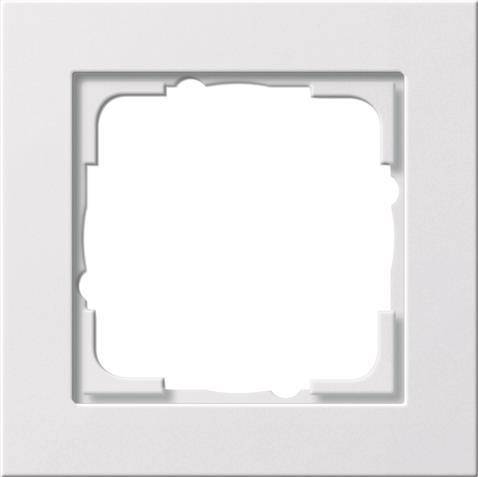 GIRA 021122 Abdeckrahmen 1fach E2 Reinweiß seidenmatt Install.Baumaterial Schaltermat/Geb.Steu