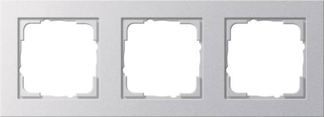 GIRA 021325 Abdeckrahmen 3fach E2 Farbe Alu Install.Baumaterial Schaltermat/Geb.Steu Schalter