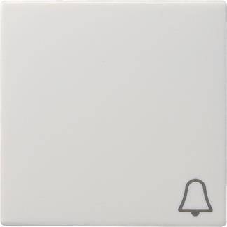 Ein weißes Quadrat mit einem kleinen Glockensymbol in der unteren rechten Ecke, möglicherweise zur Darstellung einer Benachrichtigungs- oder Warnfunktion.