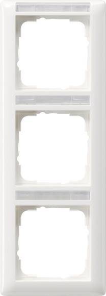 GIRA 110303 Abdeckrahmen 3fach senkrecht BSF Standard 55 Reinweiß glänzend Install.Baumaterial