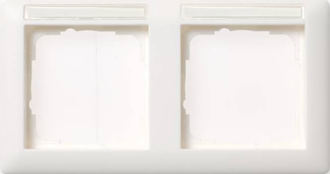 GIRA 109203 Abdeckrahmen 2fach waager. BSF Standard 55 Reinweiß glänzend Install.Baumaterial