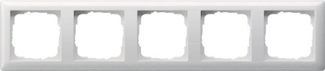 GIRA 021503 Abdeckrahmen 5fach Standard 55 Reinweiß glänzend Install.Baumaterial Schalter