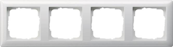 GIRA 021403 Abdeckrahmen 4fach Standard 55 Reinweiß glänzend Install.Baumaterial Schalter
