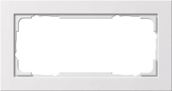 GIRA 100229 Abdeckrahmen 2f o.Mittelsteg E2 Reinweiß glänzend Install.Baumaterial Schalter