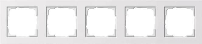 GIRA 021522 Abdeckrahmen 5fach E2 Reinweiß seidenmatt Install.Baumaterial Schaltermat/Geb.Steu