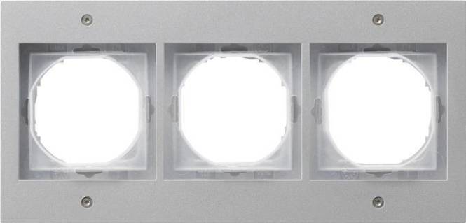 GIRA 021365 Abdeckrahmen 3fach TX_44 WG UP Farbe Alu Install.Baumaterial Schaltermat/Geb.Steu