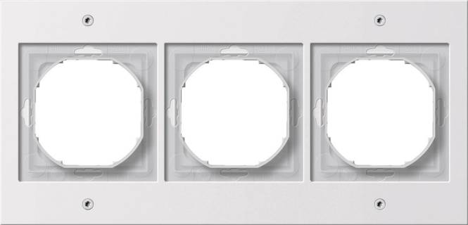 GIRA 021366 Abdeckrahmen 3fach TX_44 WG UP Reinweiß Install.Baumaterial Schaltermat/Geb.Steu