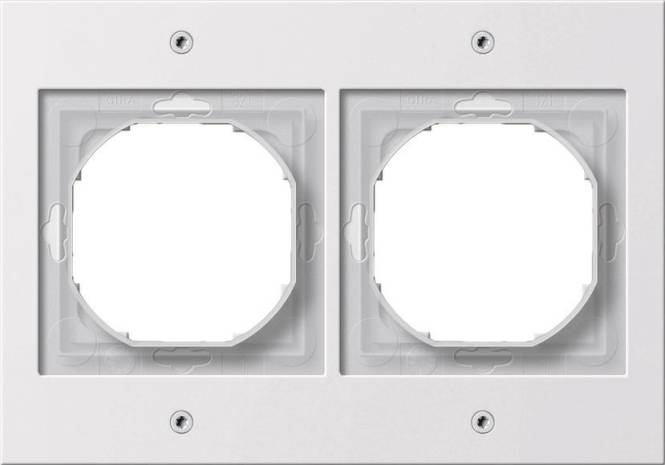 GIRA 021266 Abdeckrahmen 2fach TX_44 WG UP Reinweiß Install.Baumaterial Schaltermat/Geb.Steu