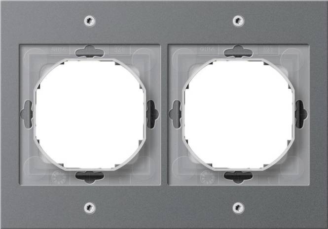 GIRA 021267 Abdeckrahmen 2fach TX_44 WG UP Anthrazit Install.Baumaterial Schaltermat/Geb.Steu