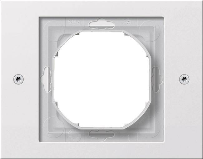 GIRA 021166 Abdeckrahmen 1fach TX_44 WG UP Reinweiß Install.Baumaterial Schaltermat/Geb.Steu