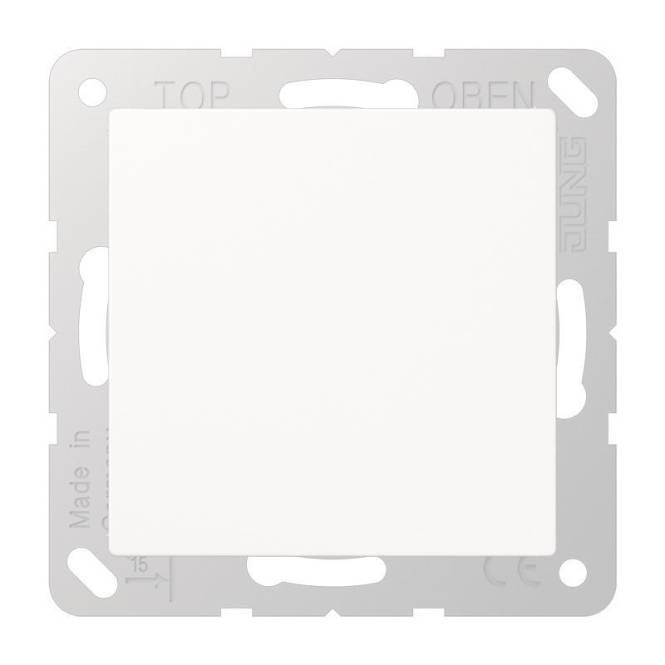 JG AS 500 Blindabdeckung A594-0WW alpinweiß mit Tragring Install.Baumaterial Schaltermat/Geb.Steu