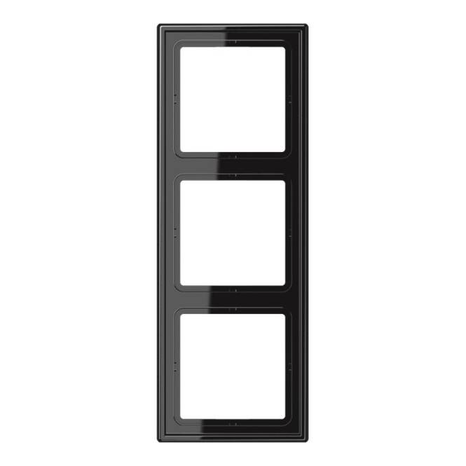 JG Rahmen 3-fach LS983SW 81x223mm schwarz Install.Baumaterial Schaltermat/Geb.Steu Schalter
