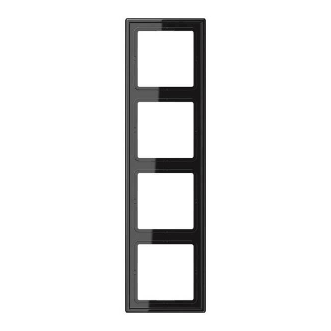 JG Rahmen 4-fach LS984SW 81x294mm schwarz Install.Baumaterial Schaltermat/Geb.Steu Schalter