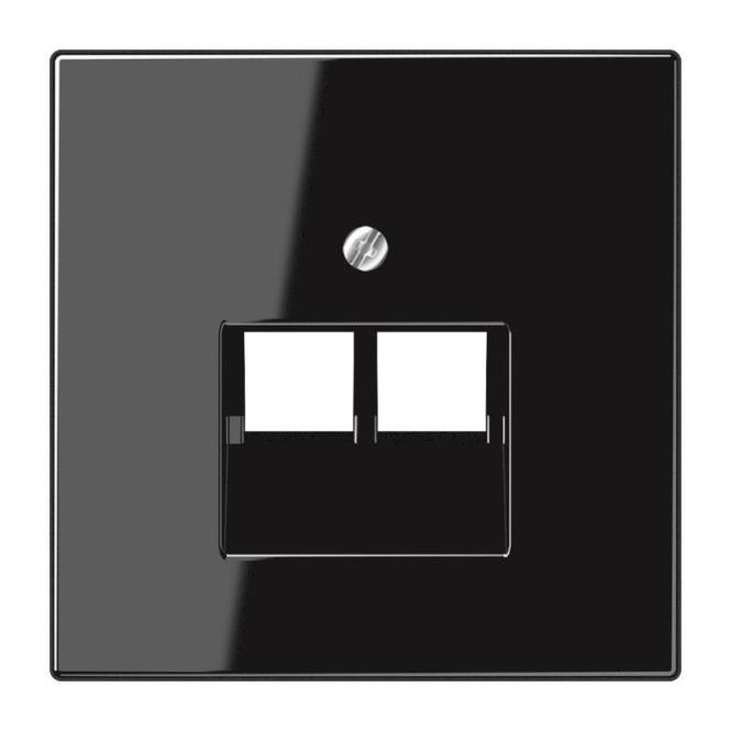 JG Abdeckung für IAE/UAE-ADO LS969-2UASW (LS990)2X8POL. schwarz Install.Baumaterial Schalter