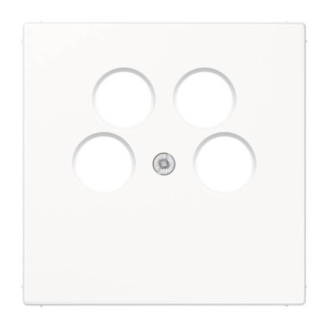 JG LS-design Koax-Abdeck. LS990-4SAT2WW für 4-Loch SAT-TV Ankaro alpinweiss Install.Baumaterial