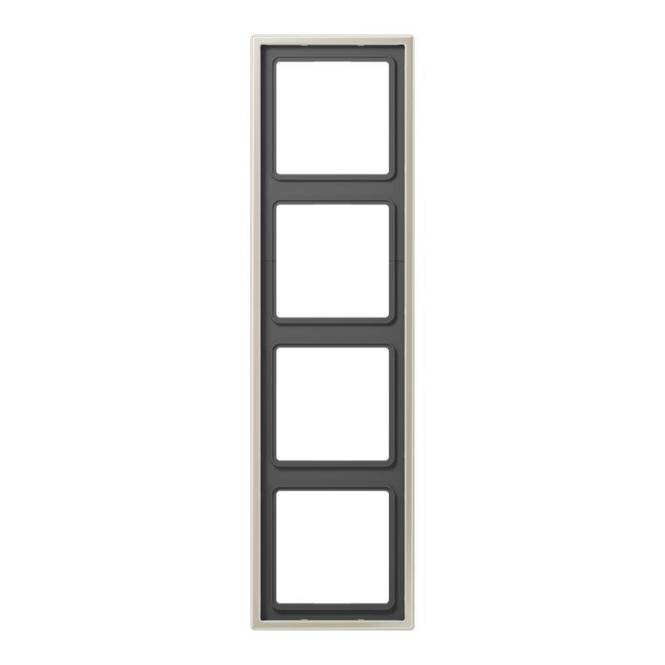 JG Rahmen 4fach ES2984 Edelstahl Install.Baumaterial Schaltermat/Geb.Steu Schalter Steckdosenm