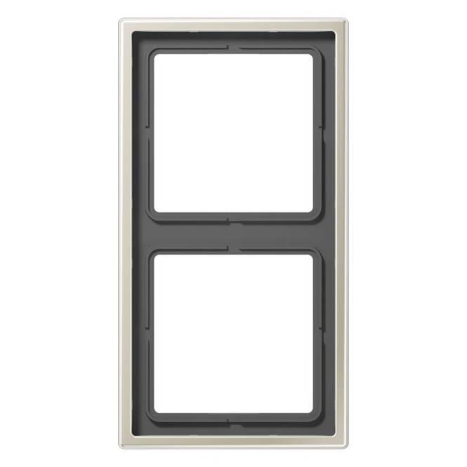 JG Rahmen 2fach ES2982 Edelstahl Install.Baumaterial Schaltermat/Geb.Steu Schalter Steckdosenm