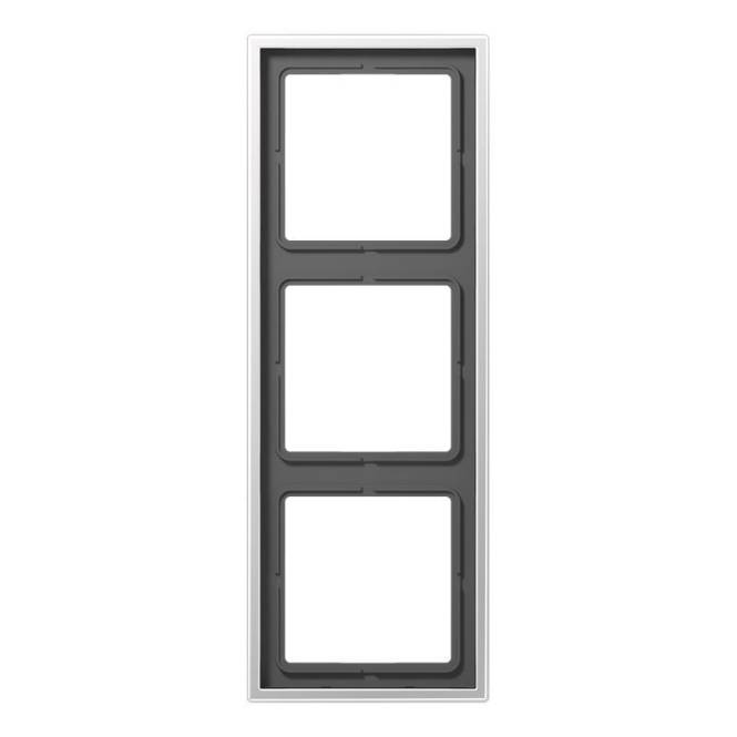 JG Rahmen 3fach AL2983 Aluminium Install.Baumaterial Schaltermat/Geb.Steu Schalter Steckdosenm