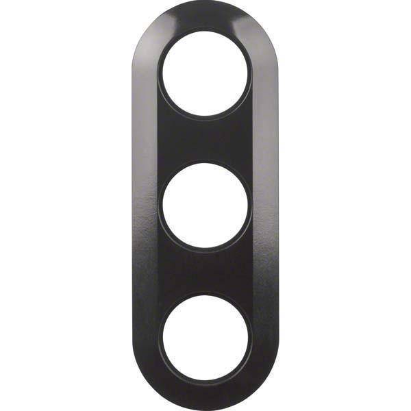 BER S1930 Rahmen 138131 3fach schwarz Install.Baumaterial Schaltermat/Geb.Steu Schalter Steckdosenm