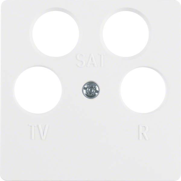 BER S1 Koax-Abdeckung 14841909 4Loch polarweiss matt Install.Baumaterial Schaltermat/Geb.Steu