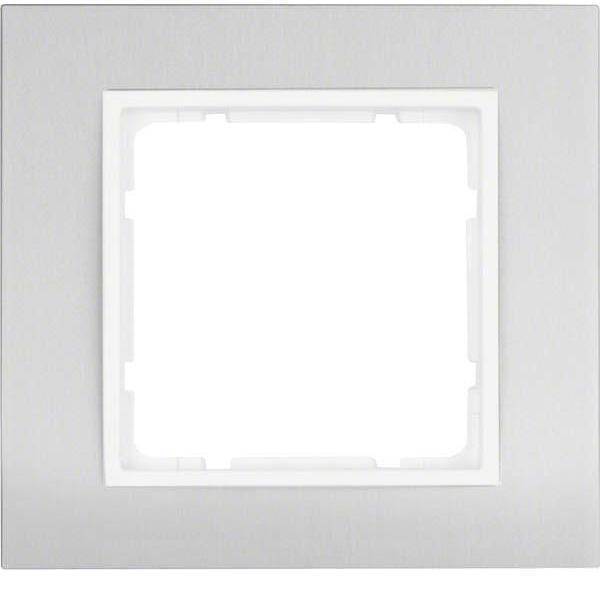 BER B3 Rahmen 10113904 1fach Aluminium/Polarweiss Install.Baumaterial Schaltermat/Geb.Steu Schalter