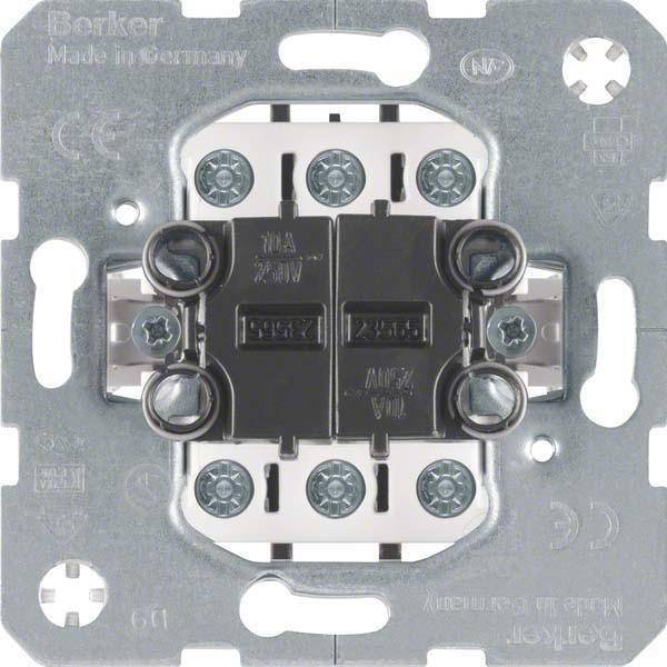 BER UP Serientaster 503808 2x Wechsel Install.Baumaterial Schaltermat/Geb.Steu Schalter Steckdosenm