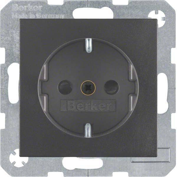 BER S1 Schuko Kombi mit 47231606 erh. Ber.-sch. anthrazit matt Install.Baumaterial Schalter