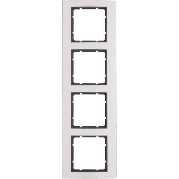 BER B3 Rahmen 10143004 4fach Aluminium/anthrazit Install.Baumaterial Schaltermat/Geb.Steu Schalter