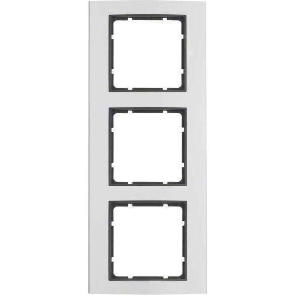 BER B3 Rahmen 10133004 3fach Aluminium/anthrazit Install.Baumaterial Schaltermat/Geb.Steu Schalter