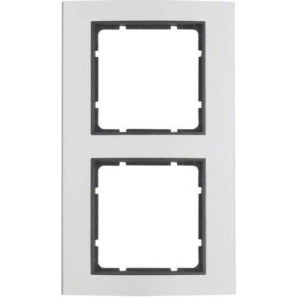 BER B3 Rahmen 10123004 2fach Aluminium/anthrazit Install.Baumaterial Schaltermat/Geb.Steu Schalter