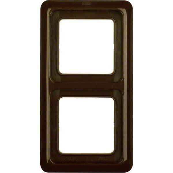 BER UPWG Rahmen mit Dichtung 132901 2fach braun ohne Dichtungsflansch Install.Baumaterial Schalter