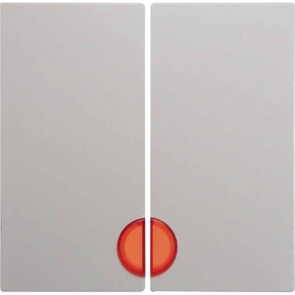 BER S1 Wippe Serien mit 16271909 roter Linse polarweiss matt Install.Baumaterial Schalter